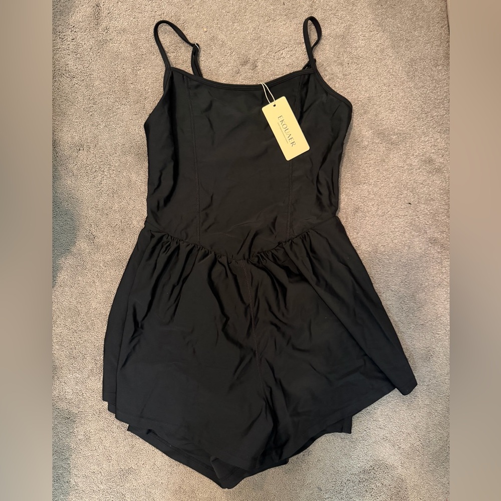Black Sleeveless Romper